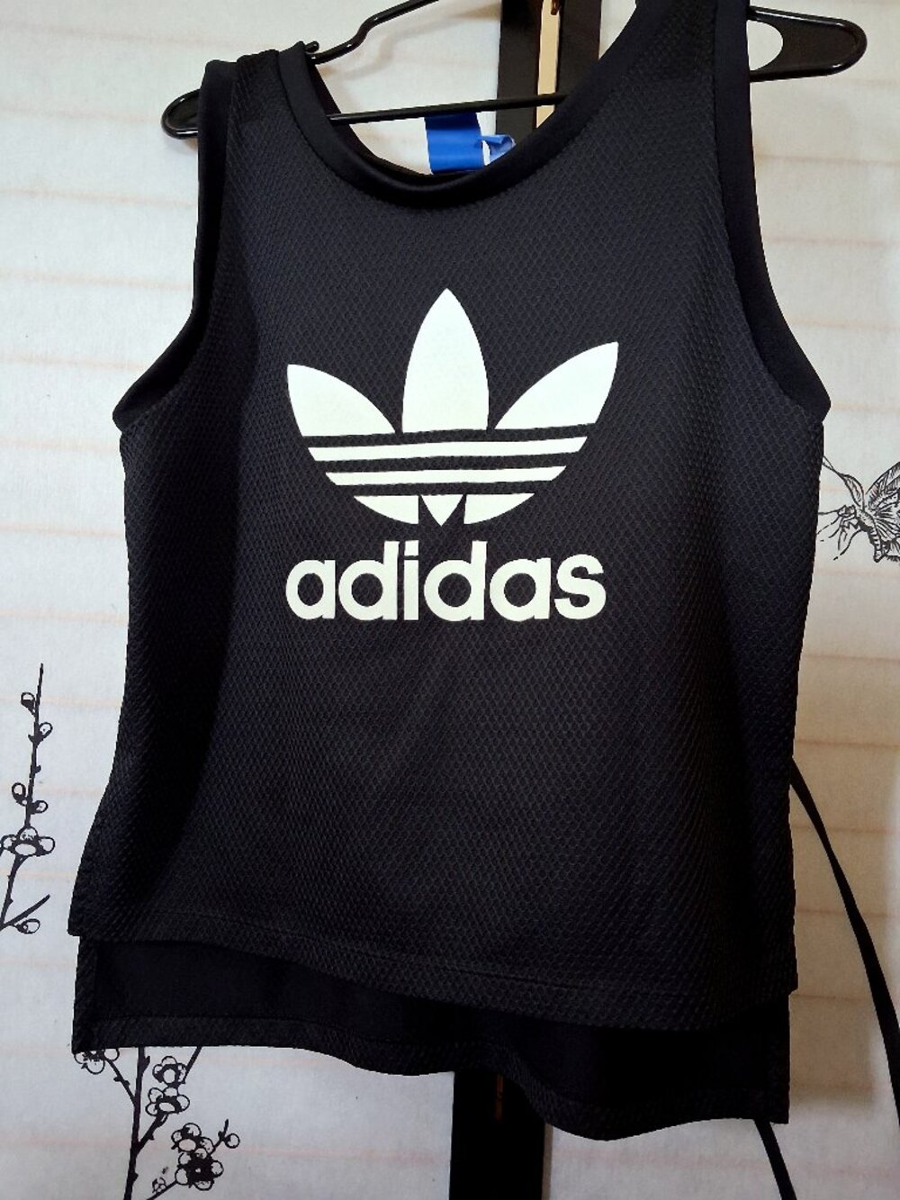 ADIDAS Small Black Trefoil Tank Top